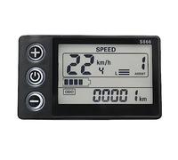 Qarmijaer 24V 36V 48V 60V S866 Controller Panel Dashboard Plastic Dashboard Controller Waterproof Electric Bike LCD Display for Electric E-Bike Scooter