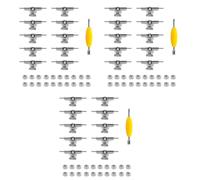 Qarmijaer 30 Pcs 29mm Fingerboard Trucks Finger Skateboard Deck with Nuts with Spanner Screwdriver for Finger Skateboards