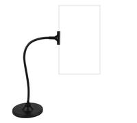 Qarmijaer 4X Black Magnifier with Stand, Flexible Gooseneck Full Book Page Magnifying, for Low Vision Seniors with Aging Eyes