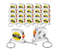 Qarmijaer 50 Pcs Keychain Tape Measure Functional Pocket Tape Measure Digital Measuring Tape 3Ft