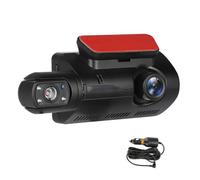 Qarmijaer Dual Dash Cam Front and Inside 1440P+1080P Car Black Box Dash Camera 3 Inch IPS Camera Recorder Night Vision
