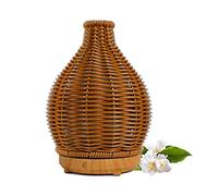 Qarmijaer Essential Oil Diffuser Rattan Aromatherapy Diffusers with Waterless Shut-Off Protection for Home