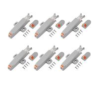 Qarmijaer Self Closing Sliding Door Cabinet Hardware 6-Piece Set with Sliding Door Latch Hidden Sliding Door Latch Drawer Pull Touch Lock tip RV Closet Close Strong -up