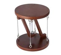 Qarmijaer Tensegrity Table: Educational Science Toy for Adults, Physics, Unisex, Easy to Assemble, Brown Wooden Desk Decor