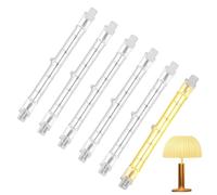 QarulG 6 Pack R7s Halogen Bulb, 118mm 230W 230V Dimmable 4300LM Tungsten Linear Floodlight Bulbs for Lamps J118 2900K Warm White Security Light Bulb for Landscape Floor Lamps Spotlights Work