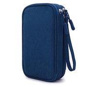 QASHA Diabetic Supplies Bag Diabetes Travel Case Organizer for Glucose Meter, Test Strips, Lancets, Lancing Device, Alcohol Wipes, Blood Sugar Monitoring System, Insulin Pen Carrying Case (Dark Blue)