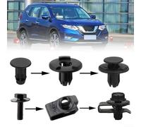 Qashqai Engine Clips 30pc, Metal Undertray Cover Bolt Fixing Nuts, Chassis Shield Fastener Clamp Set