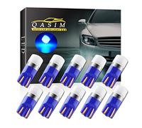 Qasim 10x T10 W5W LED 194 Bulbs Blue 3030 Chips 1SMD Wedge 168 60LM for Auto Interior Dome Reading Map Light Sidelight DC12V