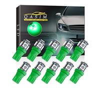 Qasim 10x T10 W5W LED Bulbs 5SMD 501 194 168 5050 Chipset Wedge for Car Interior Dome Dashboard Map RV License Plate Side Lights DC 12V Green