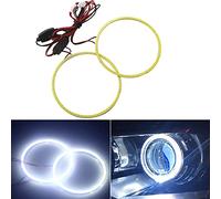 Qasim 110MM Car Light LED Chips 81SMD Angel Eyes Halo Ring Headlight Warning Lamps 12V 24V White(Pack of 2Pcs)