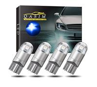 Qasim 4pcs T10 501 LED Bulb W5W 194 168 Wedge Led Light Car Interior Bulbs Sidelight Boot Lights Number Plate Bulb Blue 12V
