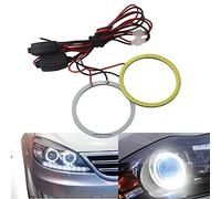 Qasim 60MM Car DRL Angel Eyes Halo Ring Lamp 45SMD Fog Bulbs COB LED Headlight 12V 24V White(Pack of 2PCS)