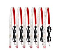 Qasim Car Led Strip Lights 32CM Underglow Neon Led Lights White 12V for Cars Interior Motorcycle Scooter Boat Navigation Light 6Pack