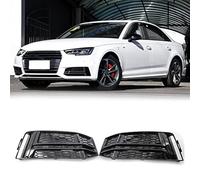 QASULER 1 Pair Car Front Bumper Fog Light Lamp Cover Grilles Trim Accessories, for, A4 B9 for, 2016 2017 2018 8W0807681F 8W0807682F Fog Lamp Opening Mesh Insert