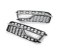 QASULER 1 Pair Car Front Bumper Mesh Fog Light Cover Honeycomb Grill Grille, for, S5 A5 S-Lines 2013-2016 8T0807681M 8T0807682M Fog Lamp Opening Mesh Insert(Black Chrome Silver)
