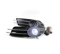 QASULER 1 Pair Left Right Car Front Lower Bumper Fog Light Grilles Cover Lamp Set Racing, for, A6 C7 2012-2015 Fog Lamp Opening Mesh Insert