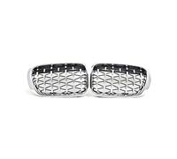 QASULER 1 Pair Racing Grill Replacement Electroplating Front Kidney Grilles Meteor Style Bumper Durable, for, X4 F26 2014-2017 Fog Lamp Opening Mesh Insert