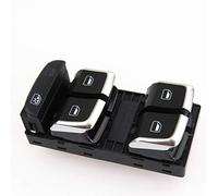 QASULER 10PIN Car Driver Side Window Glass Chrome Master Switch Button Fit For Q5 A4 Allroad S4 B8 8KD 959 851 A 8K0 959 851 D V10 Car Window Switch