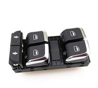 QASULER 10Pin Chrome Driver Side Window Glass Lift Master Control Switch Button Fit For A6 A7 Q3 RS6 RSQ3 4GD 959 851 B 4GD959851B Car Window Switch