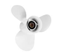 QASULER 11 X 15-G Boat Outboard 663-45943-02-EL, for Yamaha, 40-60HP Aluminum White 3 Blades 13 Spline Tooth Boat Engine Propeller