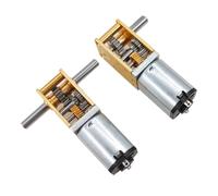 QASULER 1218 N20 Self Locking Worm Gear Miniature Dc Reduction Gear Motor 12v Low, for Superb, Single Shaft Dual Shaft Motor lathe motor(6v8rpm Dual Axis)