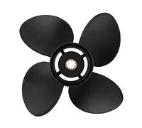QASULER 13x17 RH 4 Blades Marine Boat Outboard Propeller Aluminum Alloy , for Johnson , for Evinrude 40-140HP 2-Stroke Engine Black Boat Propeller