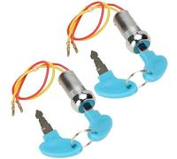 QASULER 2 Pack 2 Wires Ignition Switch Key Starter Switch with 4 Keys On-off, for Electric Scooter Bicycle Mobility Scooter, for Golf, Cart, for Razor, MX650 DR650 Dirt Bike ATV Moped Go Kart Motorcyc