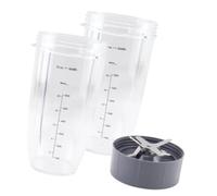 QASULER 2 Pack 32 Oz Colossal Cup and Extractor, for Blade, for 600W 900W Blenders Nb 101B 101S Nb-201, for blender, Replacement Parts Blender Blade Cutter Base