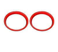 QASULER 2 Pcs Car Speaker Protection Cover Sticker Interior Trim Decoration, for MINI, Cooper S F55 F56 F57 Car Styling Accessories Car Air Vent Decoration(Red)