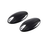 QASULER 2 Pcs Carbon Fiber Gear Lever Decoration Cover, for BMW, for MINI, ONE Cooper S JCW F54 F55 F56 F57 F60 Car Interior Refit Accessories Car Air Vent Decoration(Brushed black)