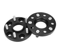 QASULER 2PCS 5-100 To 112 15mm/20mm/25mm Hubcentric 57.1mm Aluminum Wheel Spacer Adapter 5 Lug Suitable SUIT, for Volkswage Car Auto Wheel Alignment Spacer(BLACK 57.1to57.1 15mm)