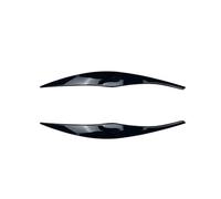 QASULER 2Pcs Car Headlight Eyebrows Eyelid Trim Black ABS, for 3 Series E90 E91 2005-2011 Car Accessories Headlight Sticker(Black)