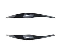 QASULER 2Pcs Car Headlight Eyebrows Eyelid Trim Black ABS, for 3 Series E90 E91 2005-2011 Car Accessories Headlight Sticker(Carbon Fiber)