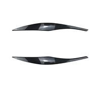 QASULER 2Pcs Car Headlight Eyebrows Eyelid Trim, for 3 Series E90 E91 2005-2011 Car Headlight Lamp Eyebrow Eyelid Trim Cover Headlight Sticker(Carbon Fiber)