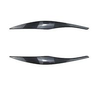 QASULER 2Pcs Car Headlight Eyebrows Eyelid Trim, For, for 3 Series E90 E91 2005-2011 Carbon Fiber/Black Headlamp Eyebrows Eyelid Cover Headlight Sticker(Carbon Fiber)