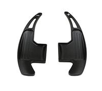 QASULER 2Pcs Car Steering Wheel Gear Shifters Paddle, for Ford, for Mustang, 2015-2019 Aluminum Alloy Cover Trim Car Air Vent Trim(Black)
