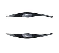 QASULER 2Pcs for Car Headlight Eyebrows Eyelid ABS Trim, for 3 Series E90 E91 2005-2011 Carbon Fiber + Black Headlight Sticker(Carbon Fiber)