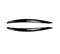 QASULER 2pcs Front Headlight Eyelid Eyebrow Trims Cover, for 3 Series E90 E92 E93 320i 325d 330i 330xi 330xd 335xi M3 2006-2012 Black Headlight Sticker(Gloss Black)