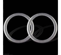QASULER 2pcs Set Car-styling Car Air Conditioning Outlet Air Vent Decoration Trim Ring Sticker, for Volkswagen, for VW, for Jetta, MK6 2012-2016 Car Air Vent Decoration(Matte silver)