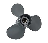 QASULER 35-60HP 11 3/8X12 P Boat Outboard Propeller Gray 3 Blades 13 Spline Tooth Marine Parts Boat Propeller