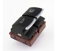 QASULER 35D 959 903 Chrome Fuel Tank Door Switch + Trunk Control Button, for VW, for Eos, for Jetta, for MK6, for Passat, for CC B6 3C 3C0959903B REH Car Window Switch