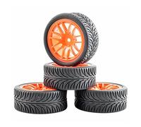 QASULER 4pc Grip Tires Wheel, for HSP, for HPI Racing, 1/10 1:10 On-Road Car RC 9062-8007 Rc Car Tyres(9062R-8007)