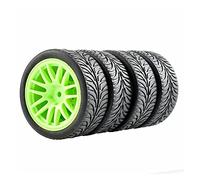 QASULER 4pc Grip Tires Wheel, for HSP, for HPI Racing, 1/10 1:10 On-Road Car RC 9062-8007 Rc Car Tyres(9062G-8007)