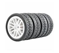 QASULER 4pc Grip Tires Wheel, for HSP, for HPI Racing, 1/10 1:10 On-Road Car RC 9062-8007 Rc Car Tyres(9062W-8007)