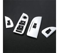 QASULER 4pcs ABS Chrome Carbon Fiber Car Window Lifter Switch Covers Decoration, for Alfa Romeo, Giulia Accessories Styling Car Air Vent Trim(ABS Chrome 4pcs)