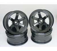 QASULER 4pcs Aluminum Wheel Rims 108 Gray Tire Hubs RC, for HSP, for HPI, 1:10 On-Road Car Rc Car Tyres