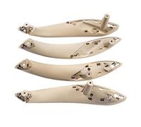 QASULER 4pcs Auto Innerior Door Panel Handle Pull Trim Cover Front Left, for, 3 Series F30 F80 F35 2012 2013 2014 2015 2016 2017 Exterior Door Handle Trim(Black Beige)