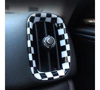 QASULER 4pcs Car Air Conditioner Outlet Decoration Cover Sticker, for BMW, for MINI, Cooper S JCW F60 Countryman Car Styling Accessories Car Air Vent Decoration(F60 black white)