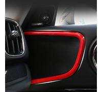QASULER 4pcs Car Interior Speaker Decorative Frame Sticker, for BMW, for MINI, JCW COOPERS F60 Countryman Car Interior Decoration Accessories Car Air Vent Decoration(Red)