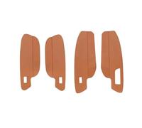 QASULER 4pcs, for VW, for Golf, for 7 MK7 2014 2015 2016 2017 2018 Car Interior Door Handle Armrest Panel Microfiber Leather Cover Protective Trim Car Door Panel(RHD brown)